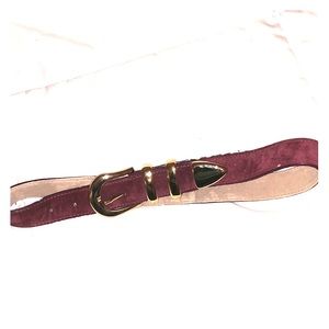 Burgundy suede belt